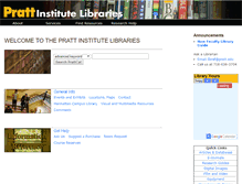 Tablet Screenshot of library.pratt.edu
